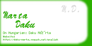 marta daku business card
